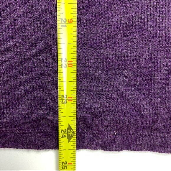 THYME Purple Ribbed Knit Maternity  Top XXS - Picture 8 of 8